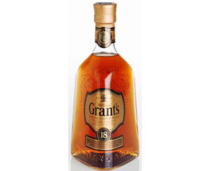 Бутылка виски Грантс имеет оригинальную форму
