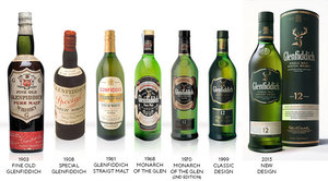 Как выглядели бутылки Glenfiddich в разные годы