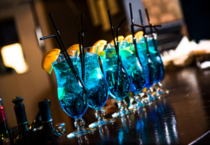 Голубая лагуна на барной стойке